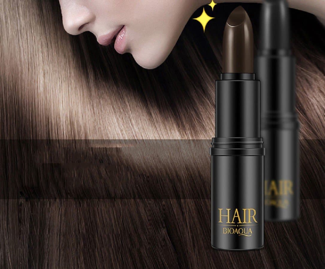 YABINA 2PC Professional Magic Temporary Hair Color Root Cover Up (Black)