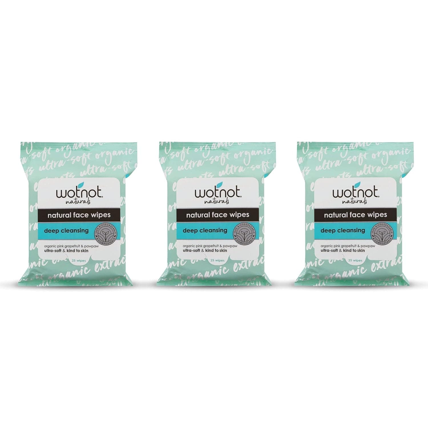 Wotnot Naturals Facial Wipes for Oily Skin