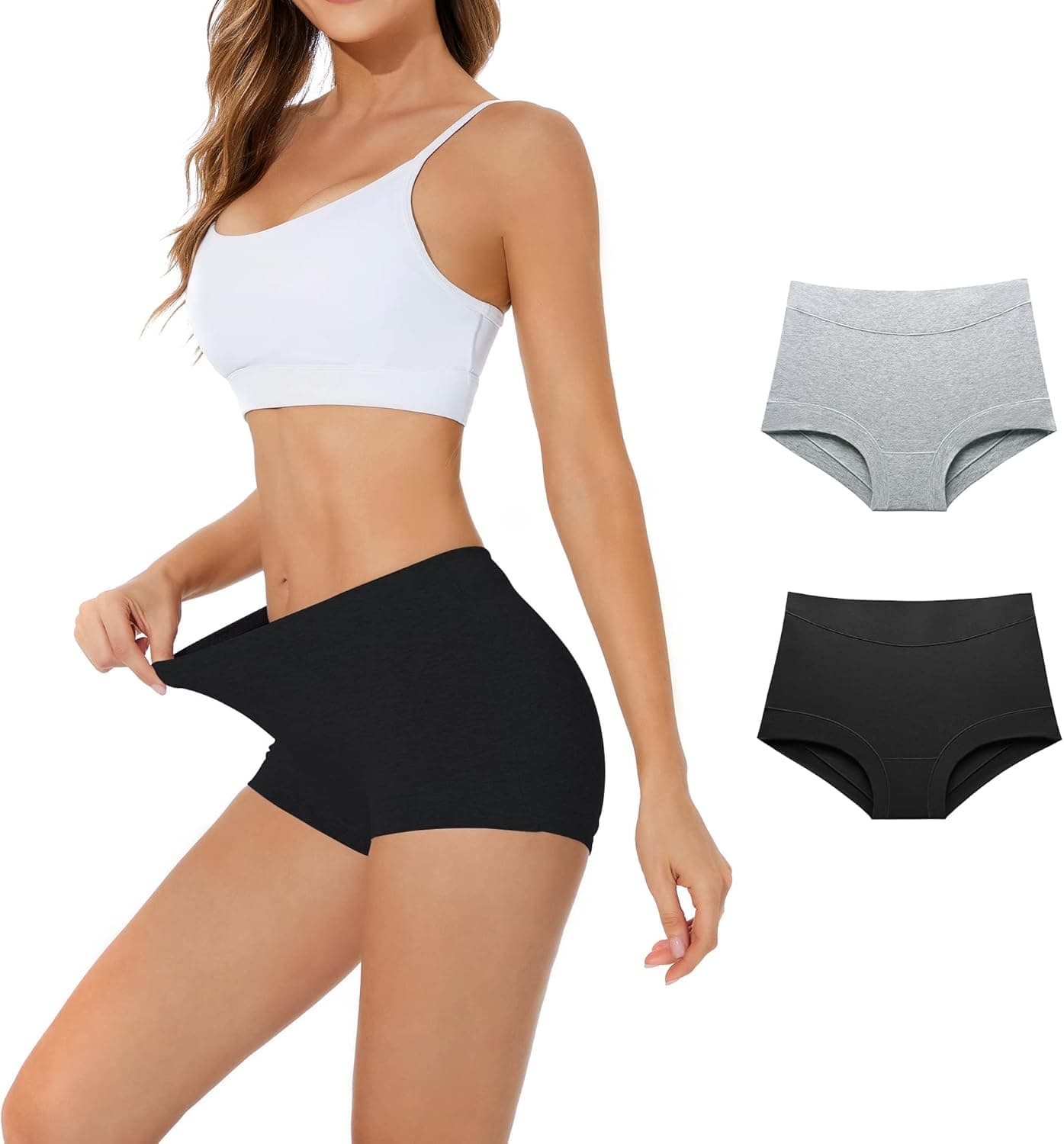 Migbean Cotton Boy Shorts Underwear for Women - Womens Boy Shorts Underwear,Boyshorts Panties for Women,Underwear Women