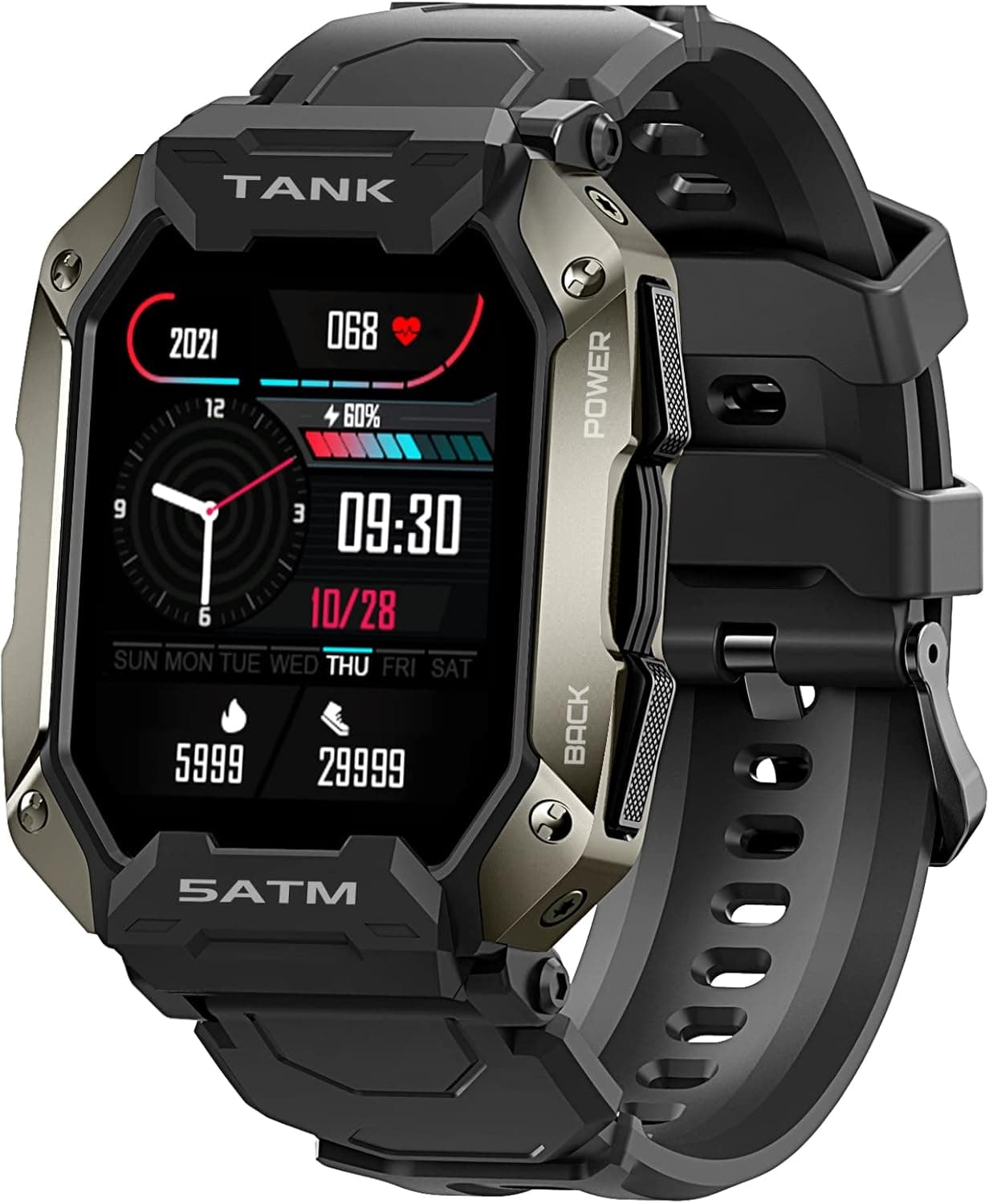 KOSPET Smart Watches for Men - 5ATM/IP69K Waterproof Fitness Smart Watch for Android iPhones with Heart Rate Blood Pressure - 1.72" Tactical Military Sports Smartwatch