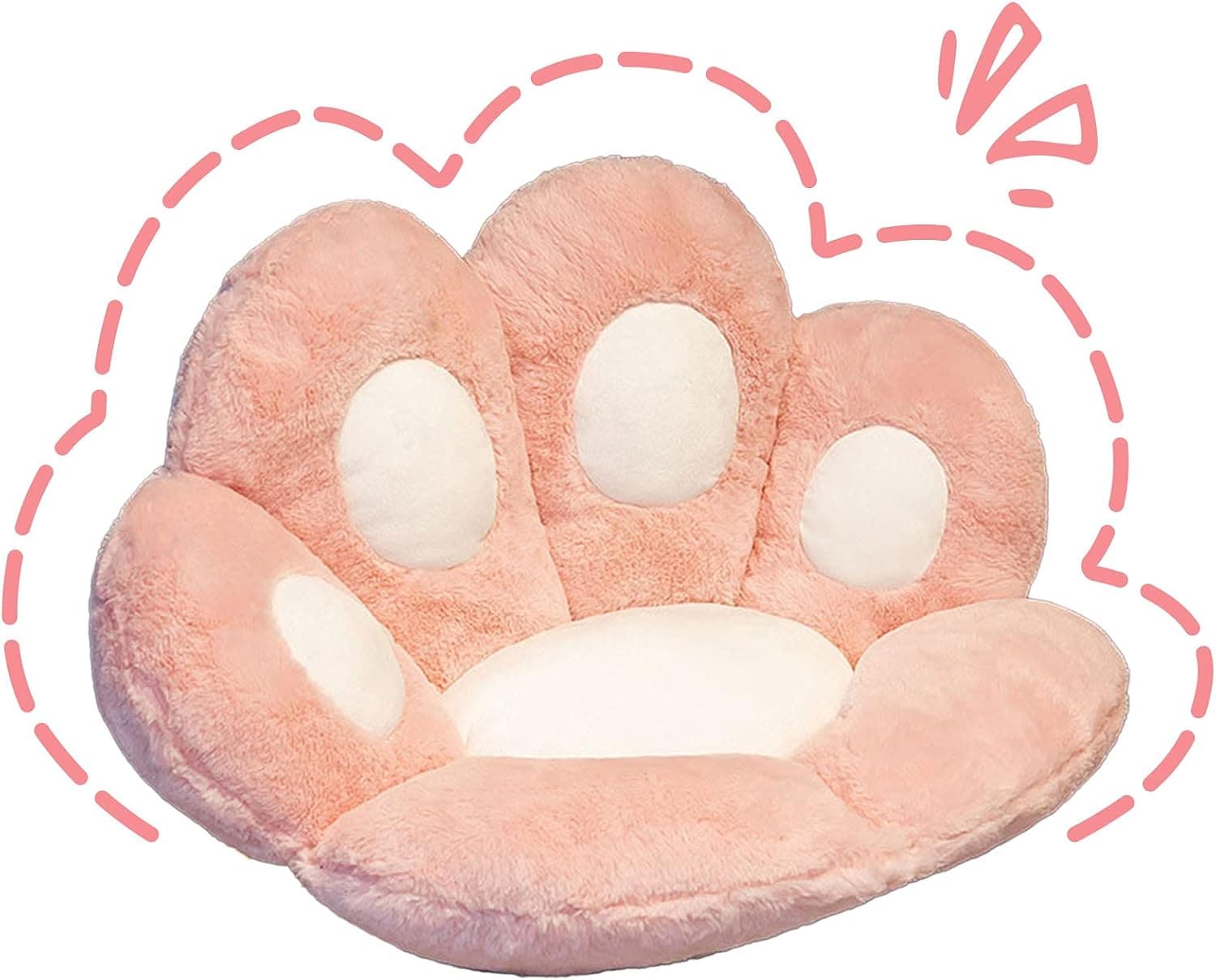 Assletes Cat Paw Cushion- Kawaii Cozy Cute Seat Cushion, Cat Paw Shape Lazy Sofa Office Chair Cushion,Office Cozy Warm Seat Pillow,Plush Sofa Cushion Home Decoration