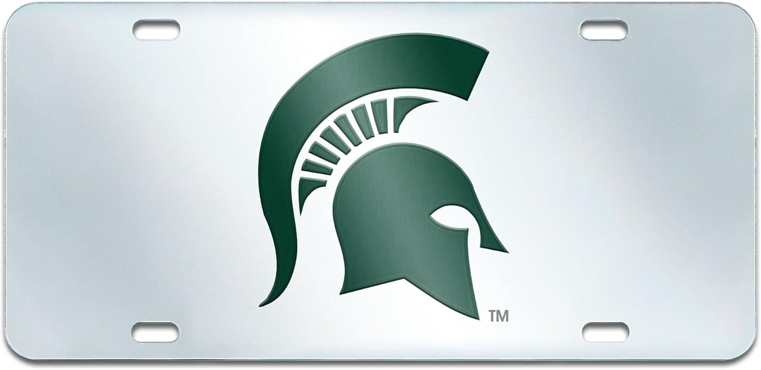 Fan Mats 15072 'Michigan State University' Mirror Style License Plate