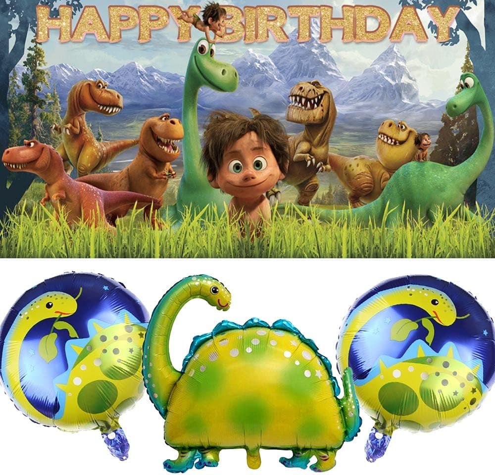 COAIND The Good Dinasour Birthday Party Supplies | Decorations | 1st | 2nd | 3rd | Balloons | For Boys | Banner | Backdrop | Set | Decor