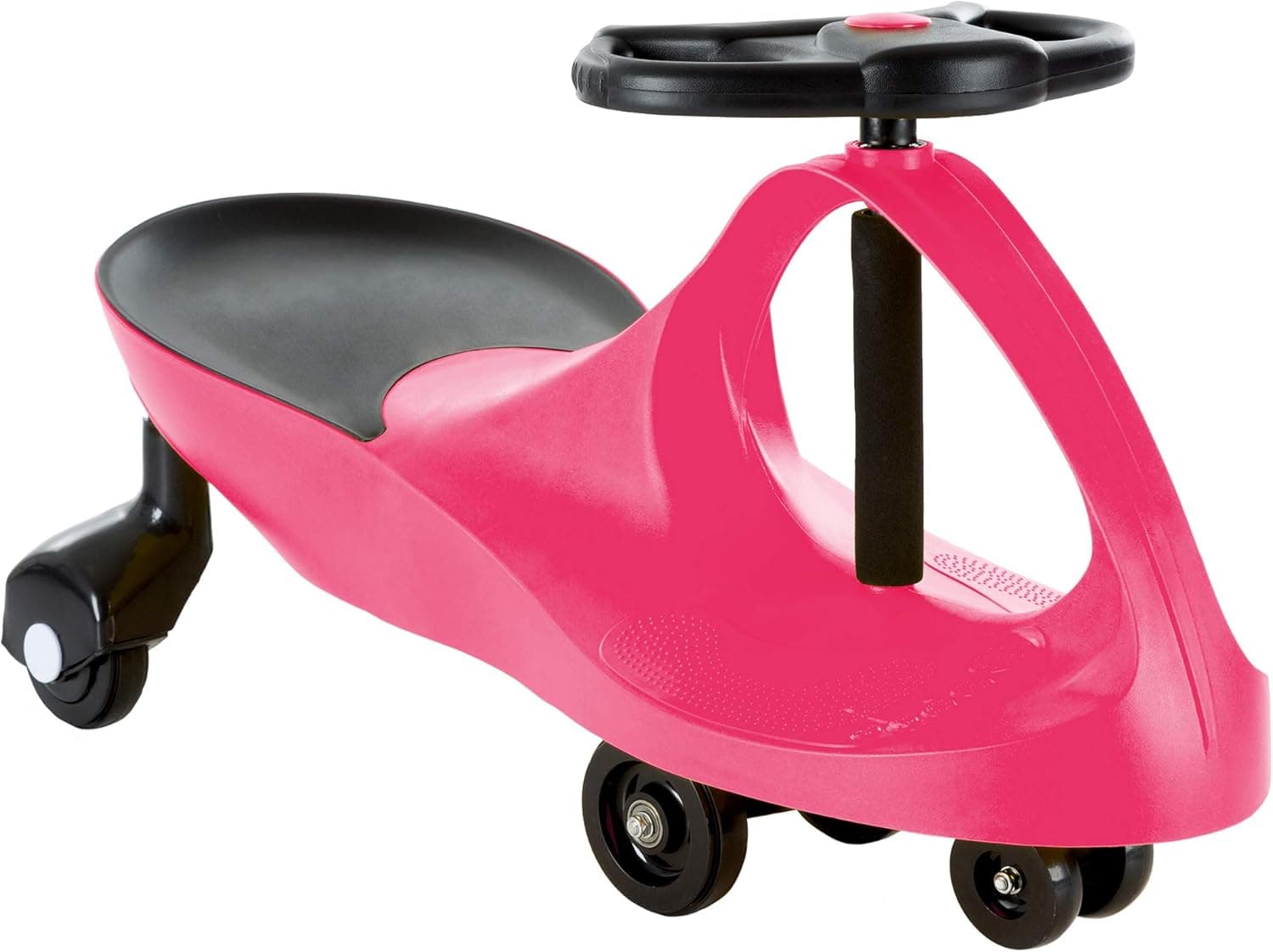 Hey! Play! Zig Zag Ride On Car- No Batteries, Gears or Pedals- Twist, Wiggle & Go- Outdoor Play Toy for Boys and Girls 3 Years Old & Up by Lil’ Rider (Pink)