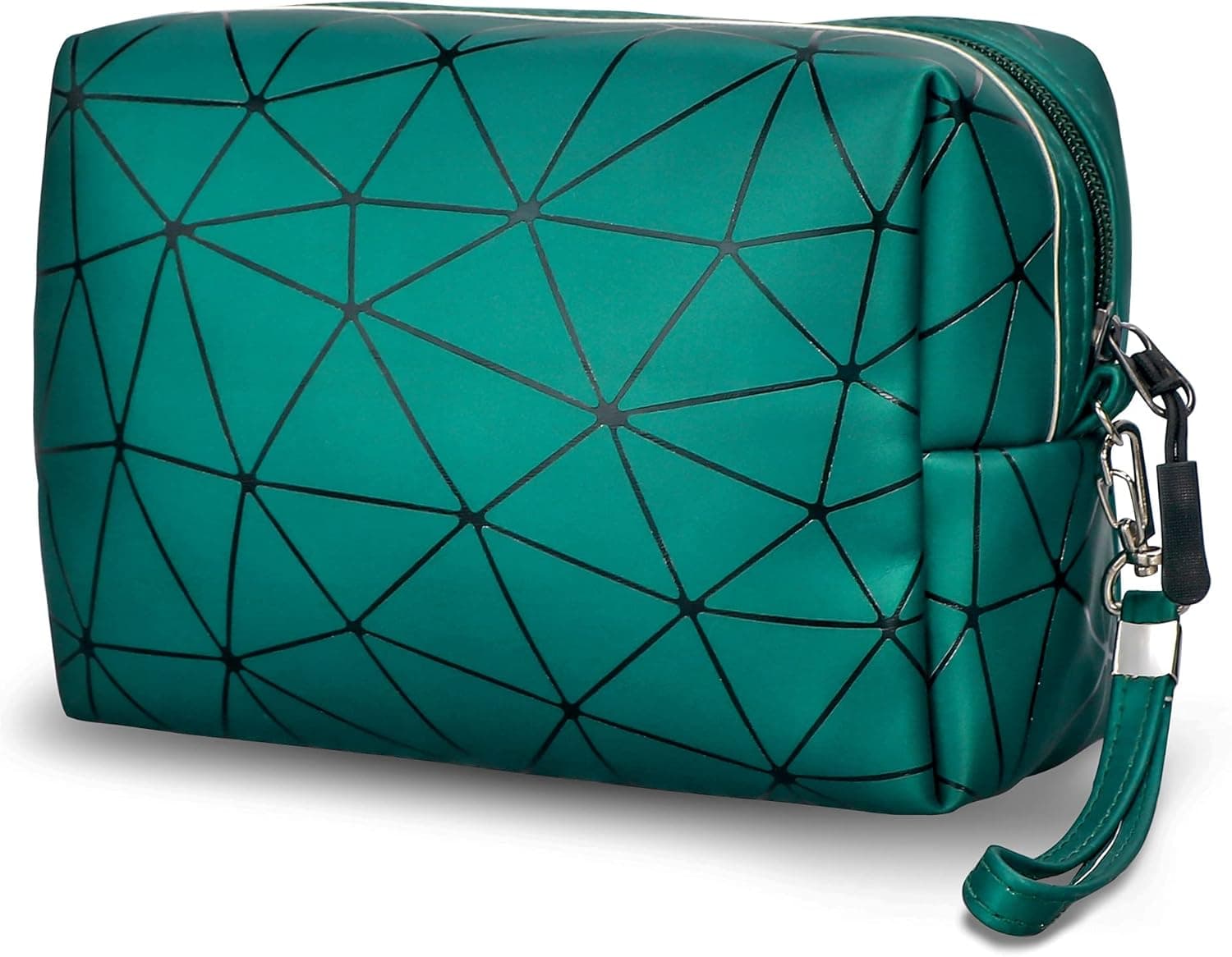 Small Makeup Bag for Purse Waterproof Cosmetic Bag Make Up Bag Travelling Small Cute Large Capacity Travel Zipper Pouch Bag with Detachable Strap Organizer Bag Design Bags for Women Girls(Green)