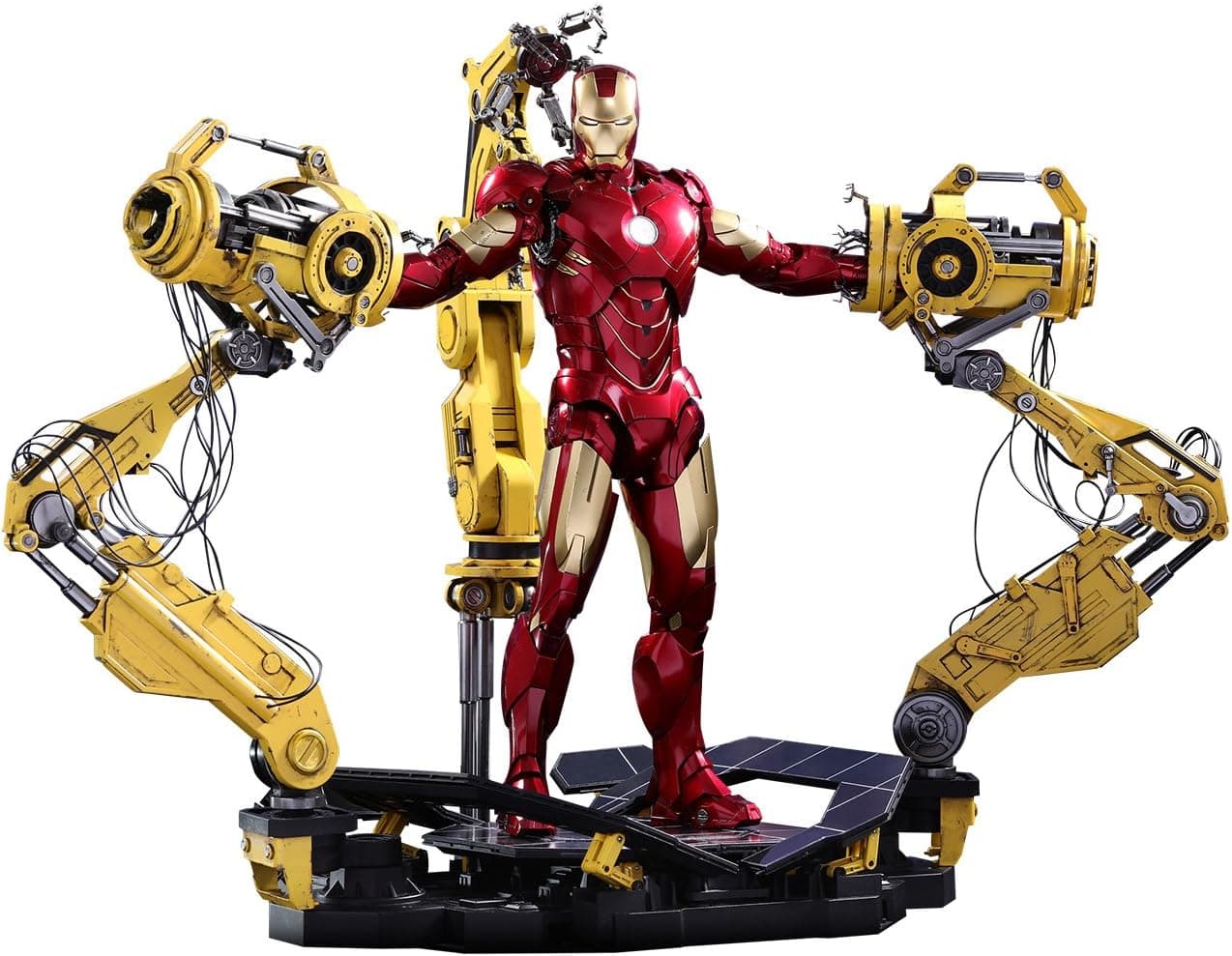 Hot Toys Marvel Iron Man 2 Iron Man Mark IV Diecast Figure with Suit-up Gantry 1/6 Scale Figure Set