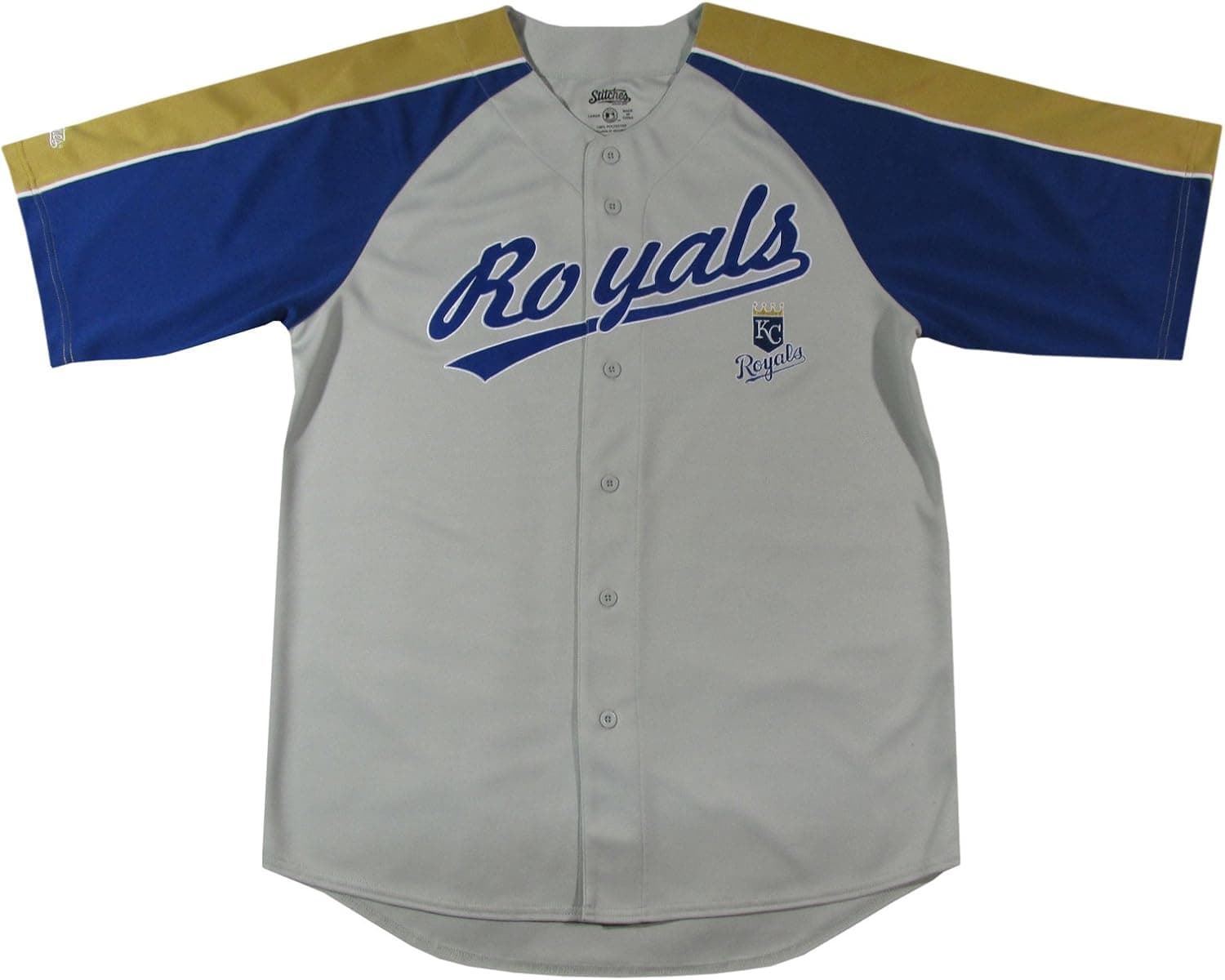 MLB Men's Colorblocked Raglan Button Down Jersey