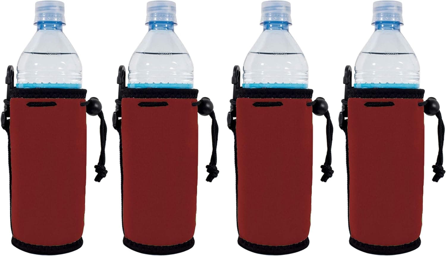Blank Neoprene Water Bottle Coolie (4 Pack, Burgundy)