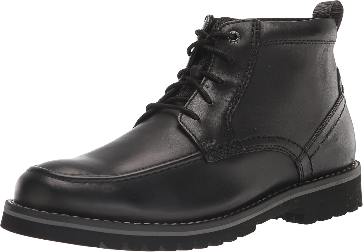 Rockport Men's Mitchell Moc Boot Ankle, Black, 9 Wide
