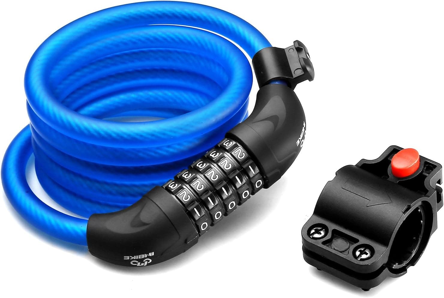 INBIKE Cable Lock, 6 Feet Long Self Coiling Bicycle Lock
