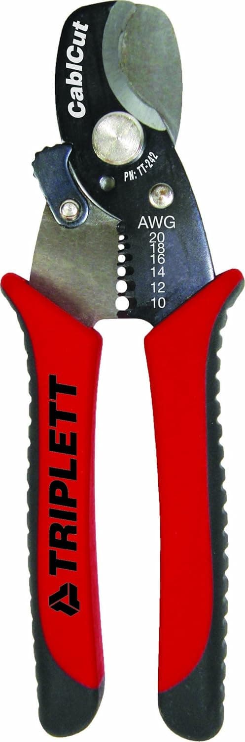 Triplett CablCut Multi-Wire Copper Cable Cutter with Precision 10 to 20 AWG Wire Stripper (TT-242)