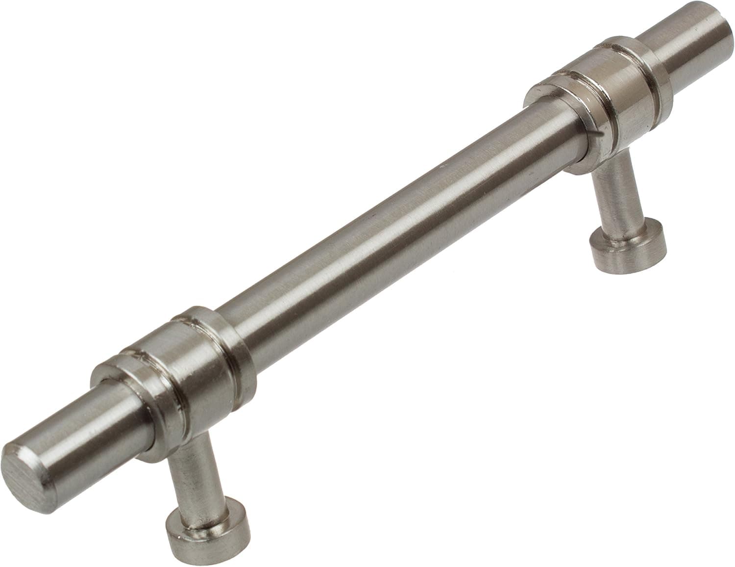 GlideRite Hardware 4340-96-SN-50 3.75 inch CC Solid Steel Barrel Ring Cabinet Bar Pulls 50 Pack, 3.75, Satin Nickel Finish