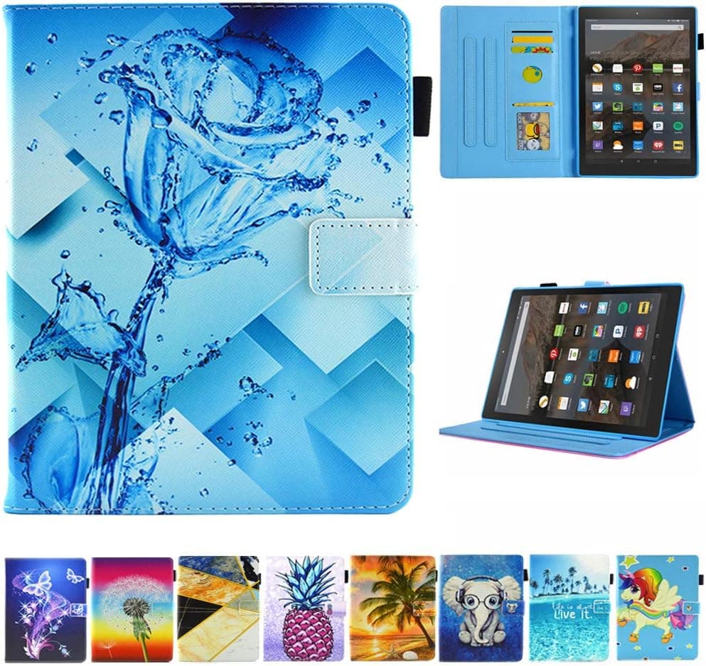 JZCreater Kindle fire HD 10 Case Old Model 2019, Compatible with 10.1" Amazon Fire HD 10 Tablet (9th/7th/5th Generation, 2019/2017/2015 Release), Rose