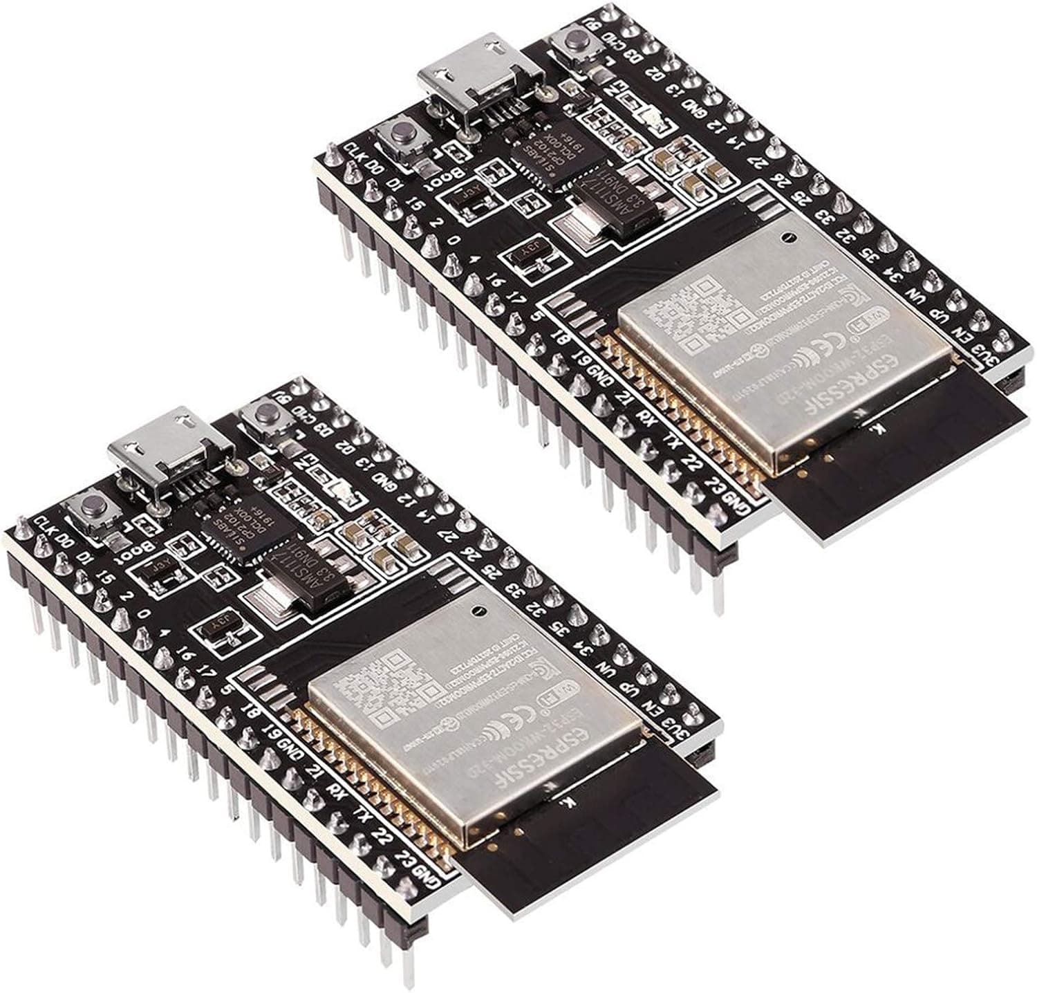 2pcs ESP32-DevKitC core Board ESP32 Development Board ESP32-WROOM-32U WiFi Bluetooth Development Board for Arduino IDE (WROOM-32D)