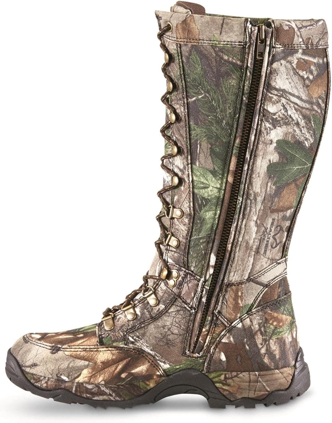 Guide Gear Men’s All-Camo Nylon Waterproof Side-zip Snake Boots