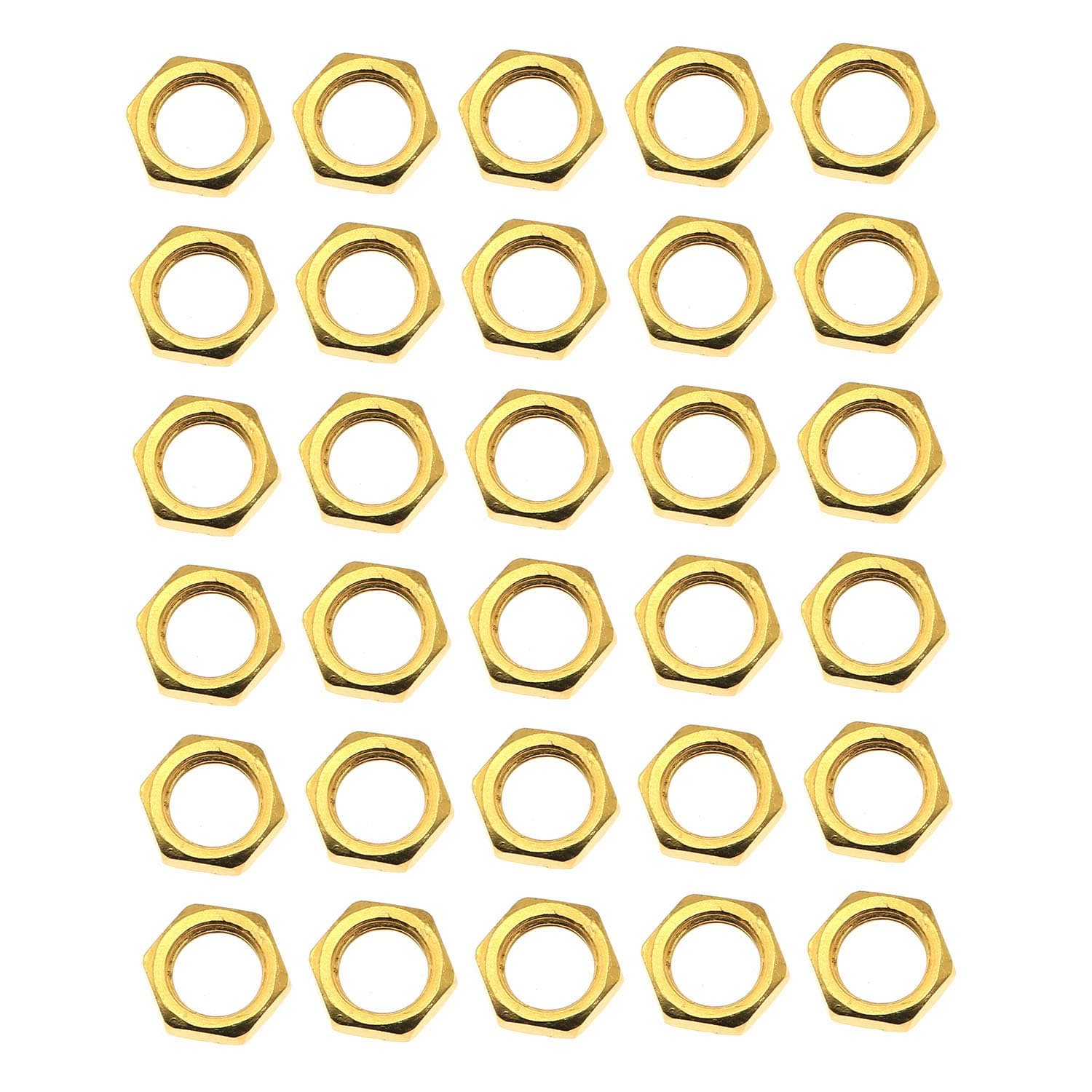 Maxmoral 30PCS Hex Lock Nut Fasteners Hand-Tightening Nut for 1/8IP Standard Lamp Pipe
