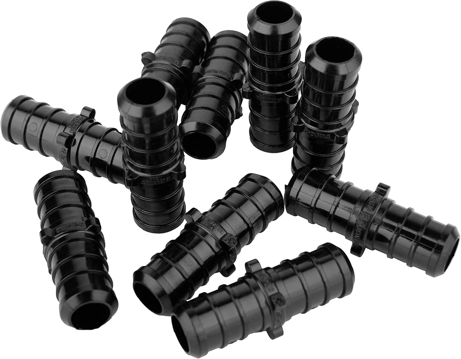 10-Pack EFIELD Poly PPSU Barb Crimp Pex Fitting 3/4" X 3/4" Straight Coupler For Pex Tubing Connection, ASTM 2159
