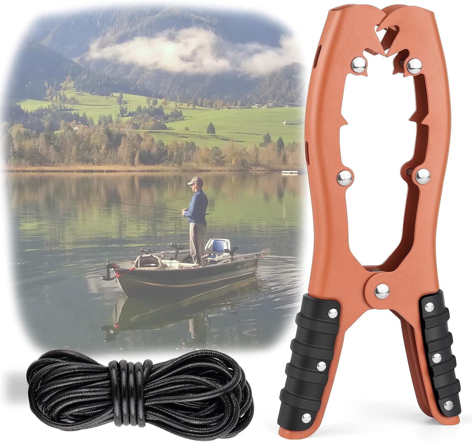 SUPHIKE Kayak Accessories Brush Gripper - Anchor Your Float, Canoe, Or Boat - 100% Stainless Steel Kayak Anchor with Teeth - Kayaking Equipment with 16.4ft Paracord and Rubber Brush Grip