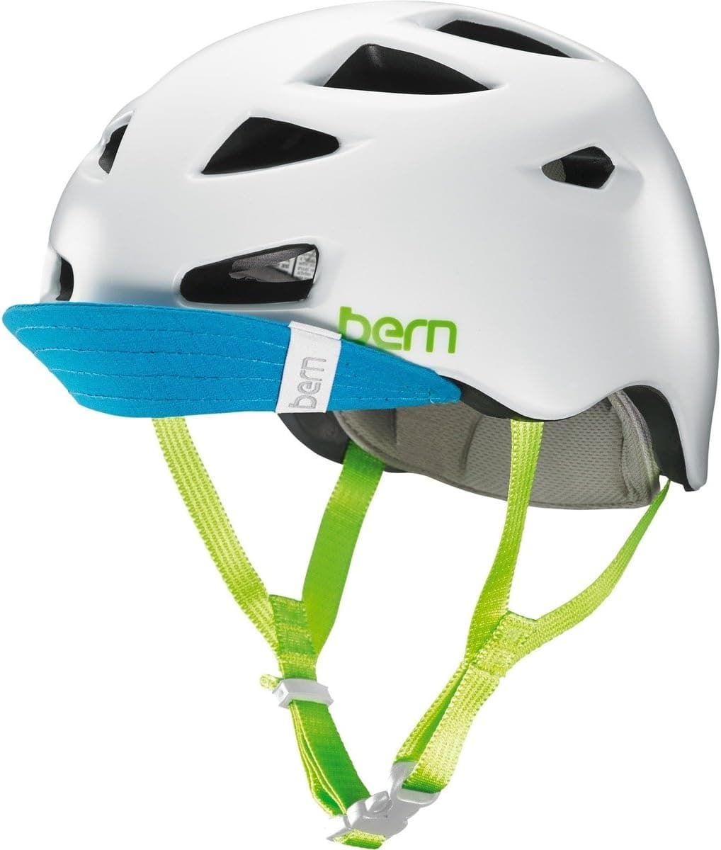 Bern 2016 Women's Melrose Summer Bike Helmet w/ Visor (Satin White, XS/S)