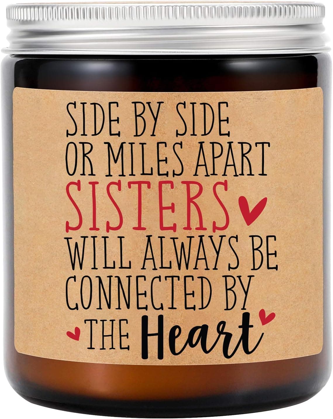 GSPY Lavender Scented Candles - Sisters Gifts from Sister - Sister Gifts, Sister Birthday Gifts from Sister - Far Apart Gifts, Sentimental Gifts for Sister, Little, Big Sister, Friends, Sister in Law