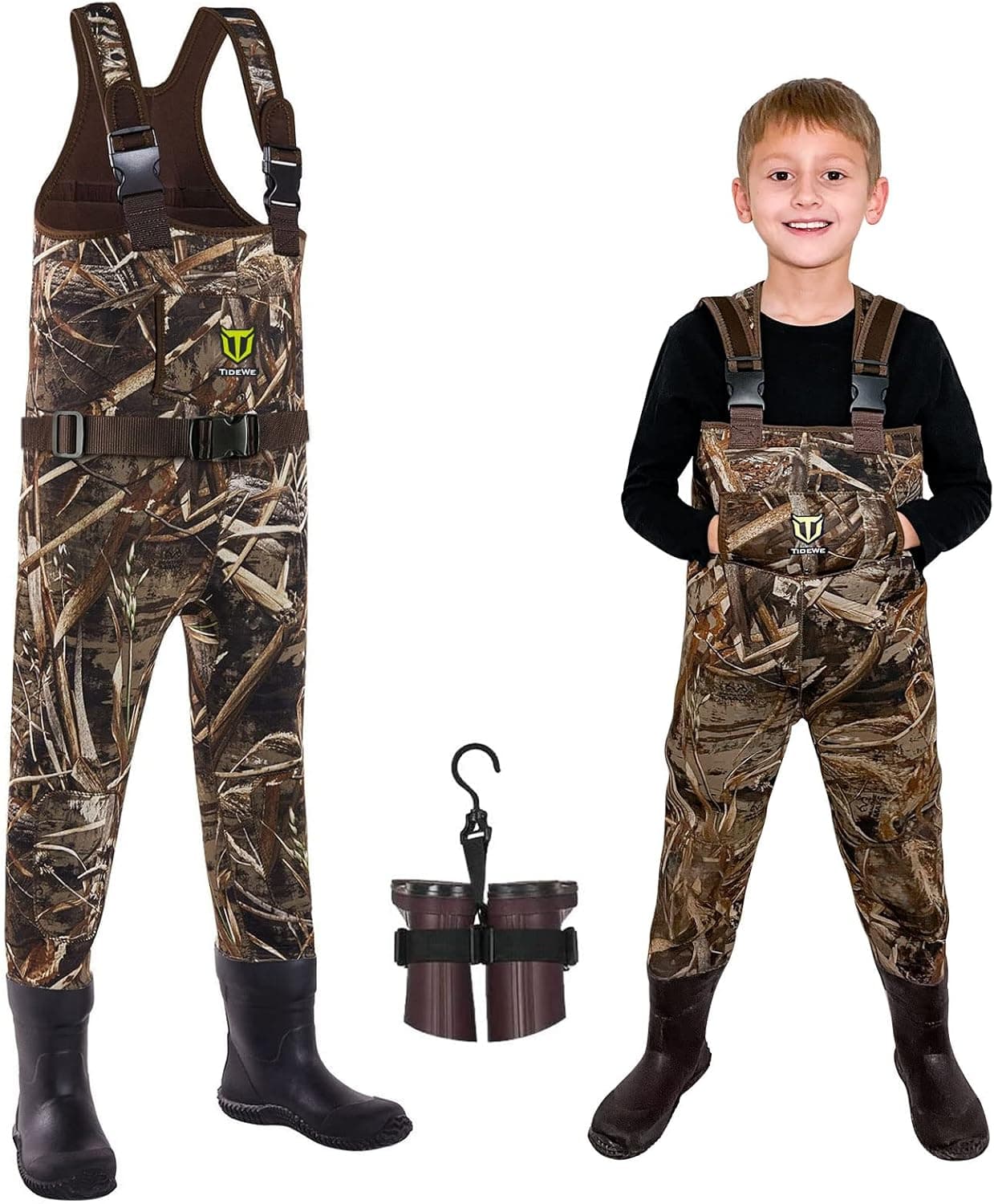 TIDEWE Chest Waders for Toddler & Children, Neoprene Waterproof Insulated Hunting & Fishing Youth Waders for Boy and Girl