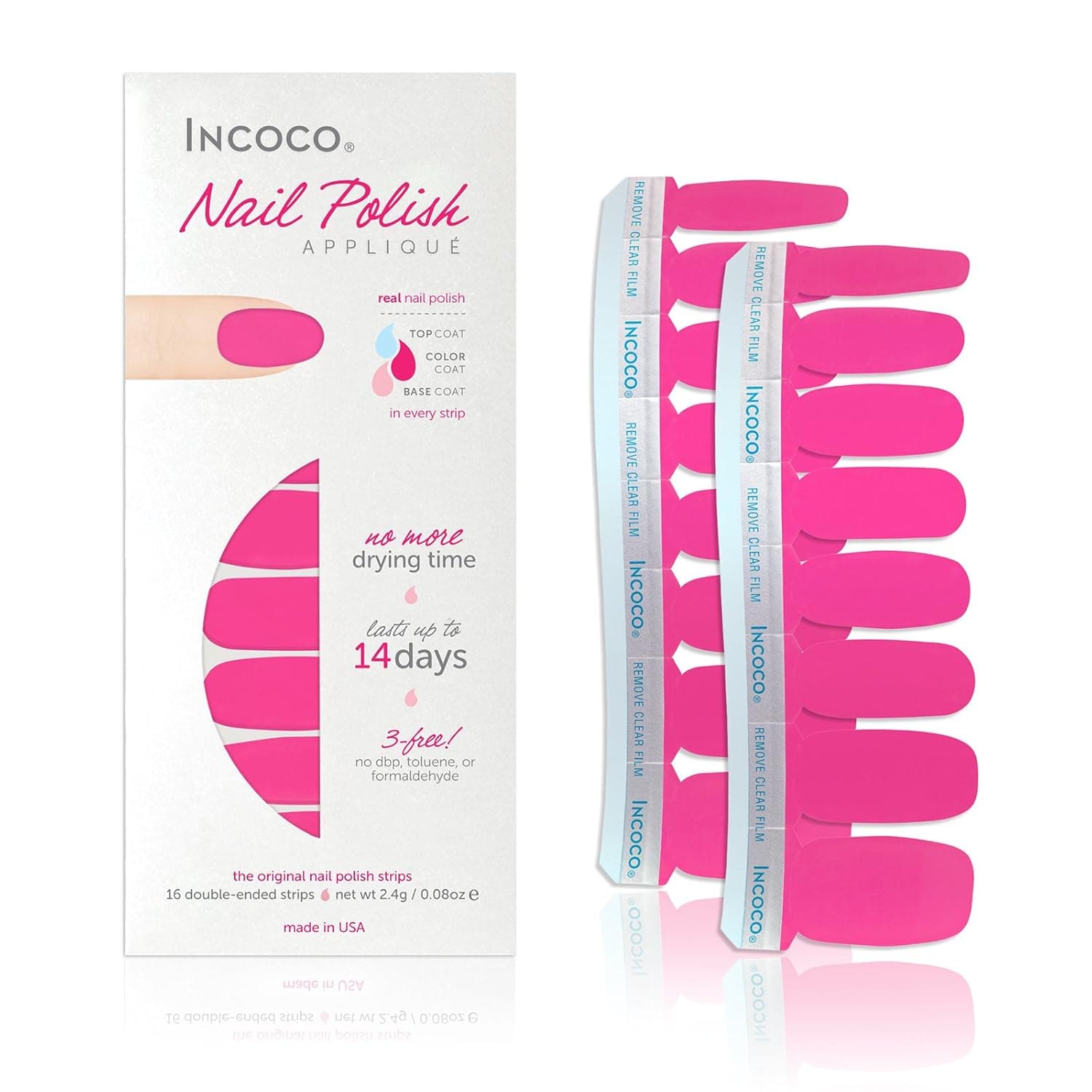Incoco Nail Polish Strips, Nail Color, Sweet Kiss