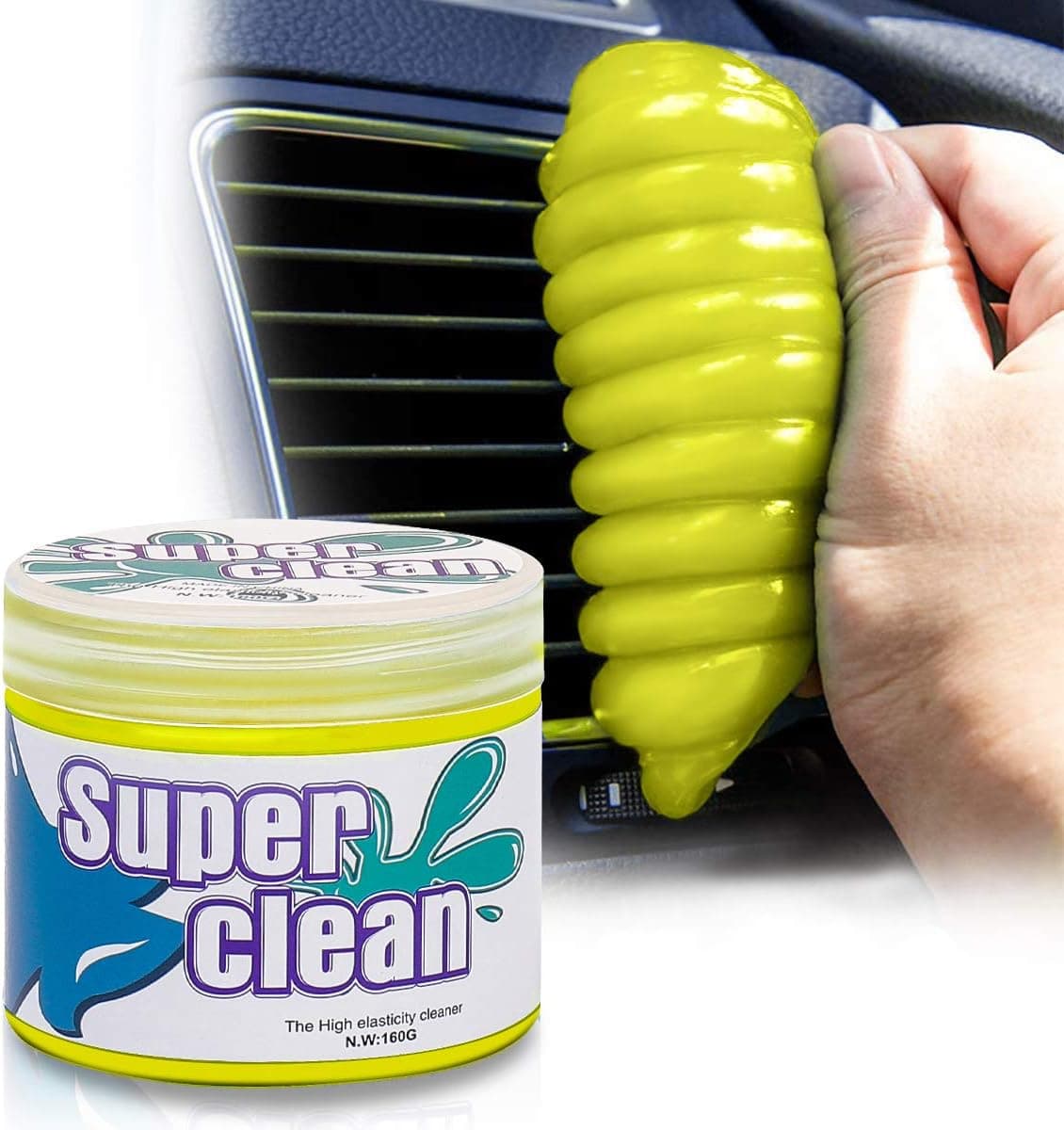 2020 Upgrated Degbit Dust Cleaning Gel for Car Detailing Putty, Laptop Keyboard Cleaner, Universal Dust Cleaner Mud Goo for Vent/PC/Cameras, Reusable Cleaning Kit/Dust Remover Slime for Auto/Office