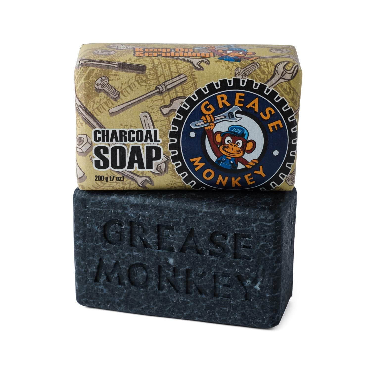 Bali Soap - Grease Monkey Soap Bar - Natural, Vegan & Handmade Soap for Men - Gifts for Mechanics - Hand, Face & Body Bath Soap - 7oz Each