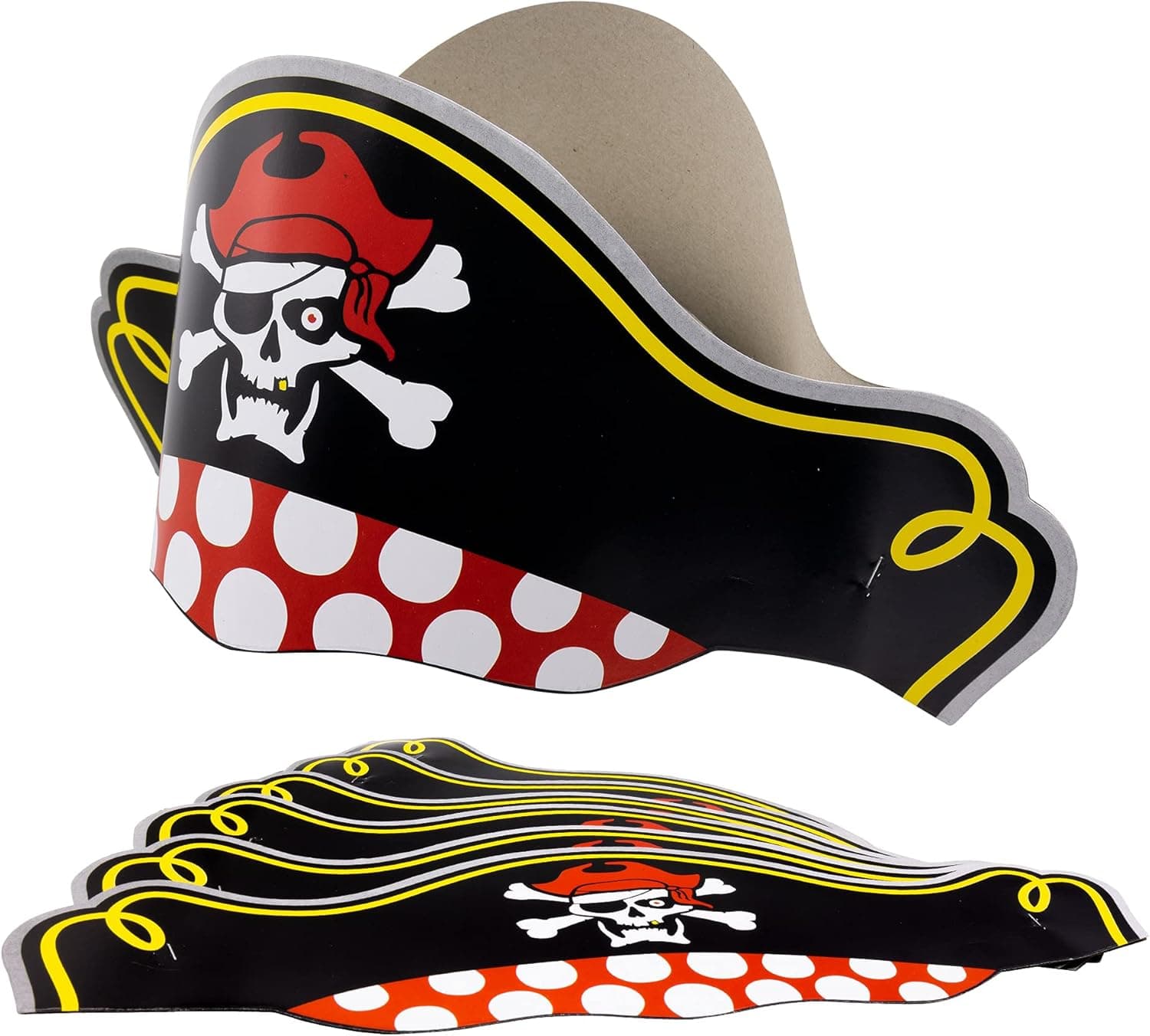 Windy City Novelties 12 pack Pirate Captain Party Hats | In Bulk | Pirate Themed Parties & Halloween Costumes Party Favors for Girls and Boys Party Supplies Jack Sparrow