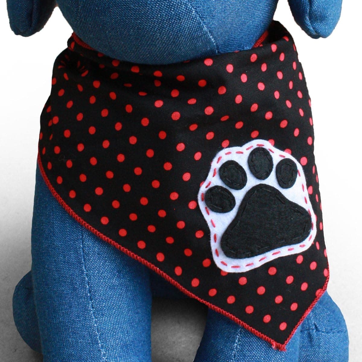 Tail Trends Paw Print Dog Bandana Kerchief (Medium)