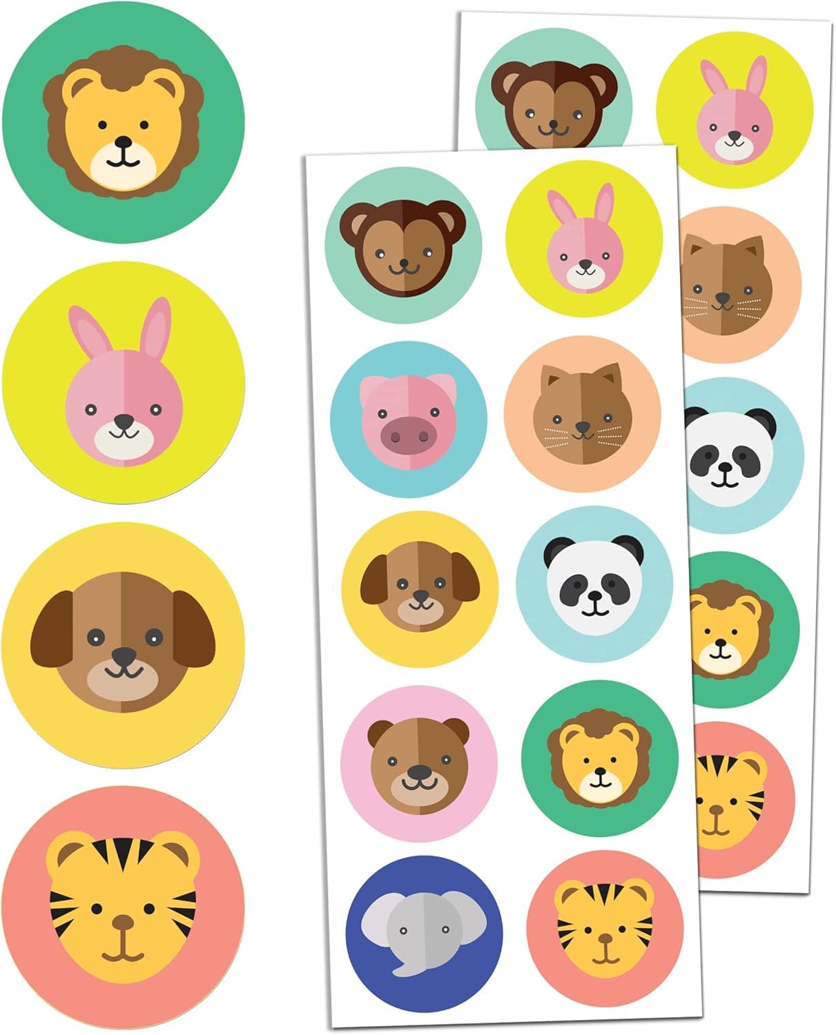 Farm Animal Stickers for Kids, 1.5" - 20 Sheets, 200 Stickers