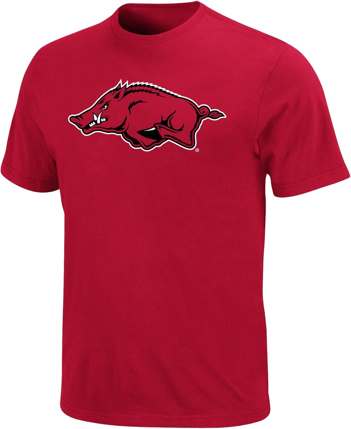 NCAA Arkansas Razorbacks Football Icon Bright Cardinal Short Sleeve Basic Tee