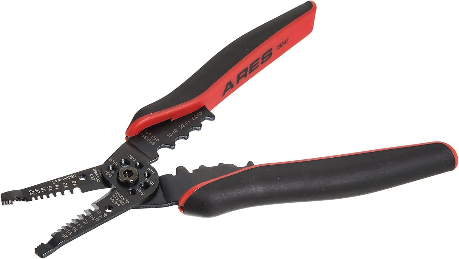 ARES 70047 | Electrical Wire Cutter/Stripper/Crimper Multi-Tool | Strips Wire 8-22 AWG, Cuts Screws, and Crimps Insulated and Non-Insulated Terminals