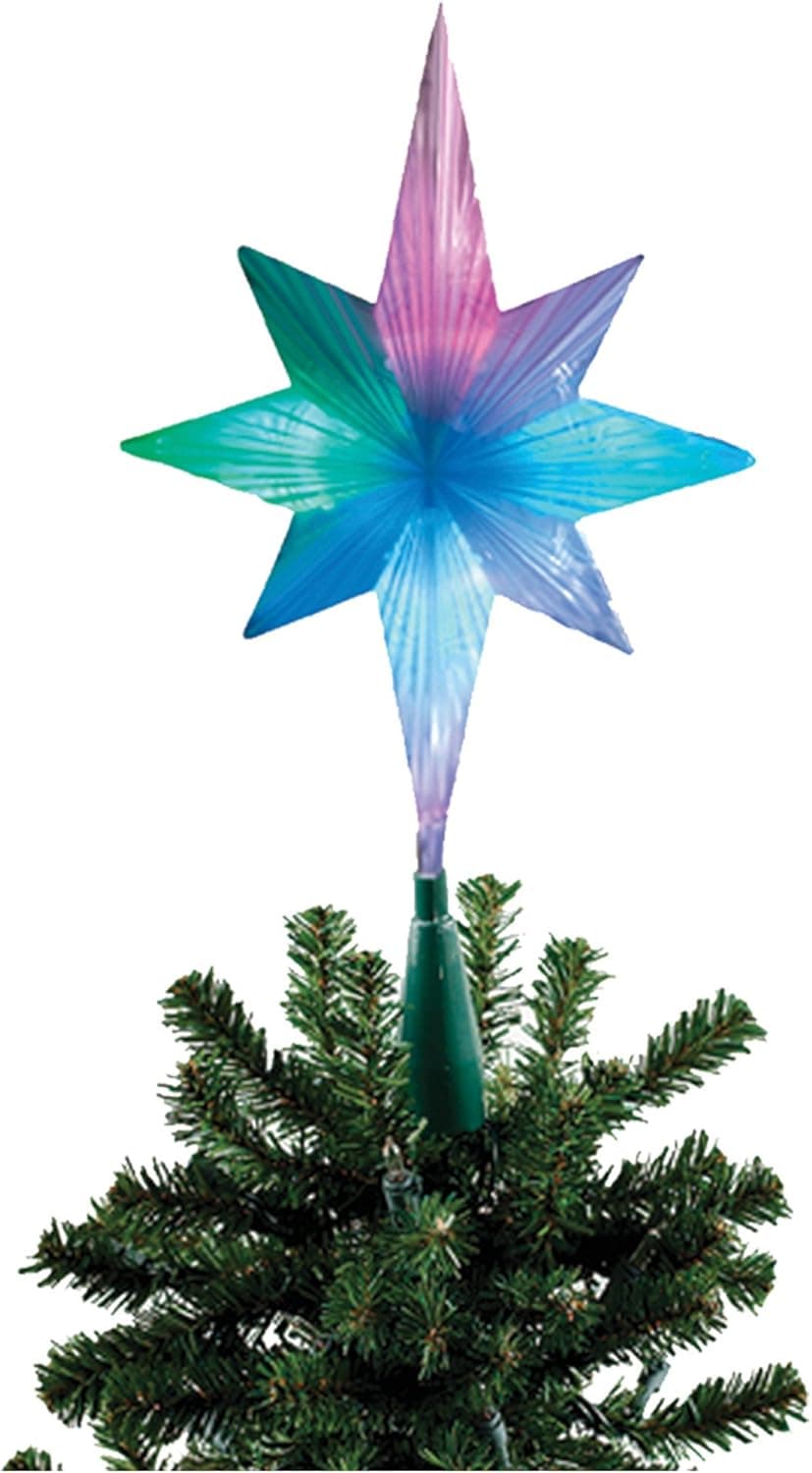 Brite Star Bethlehem Star Tree Topper, Multi Random Color Changing