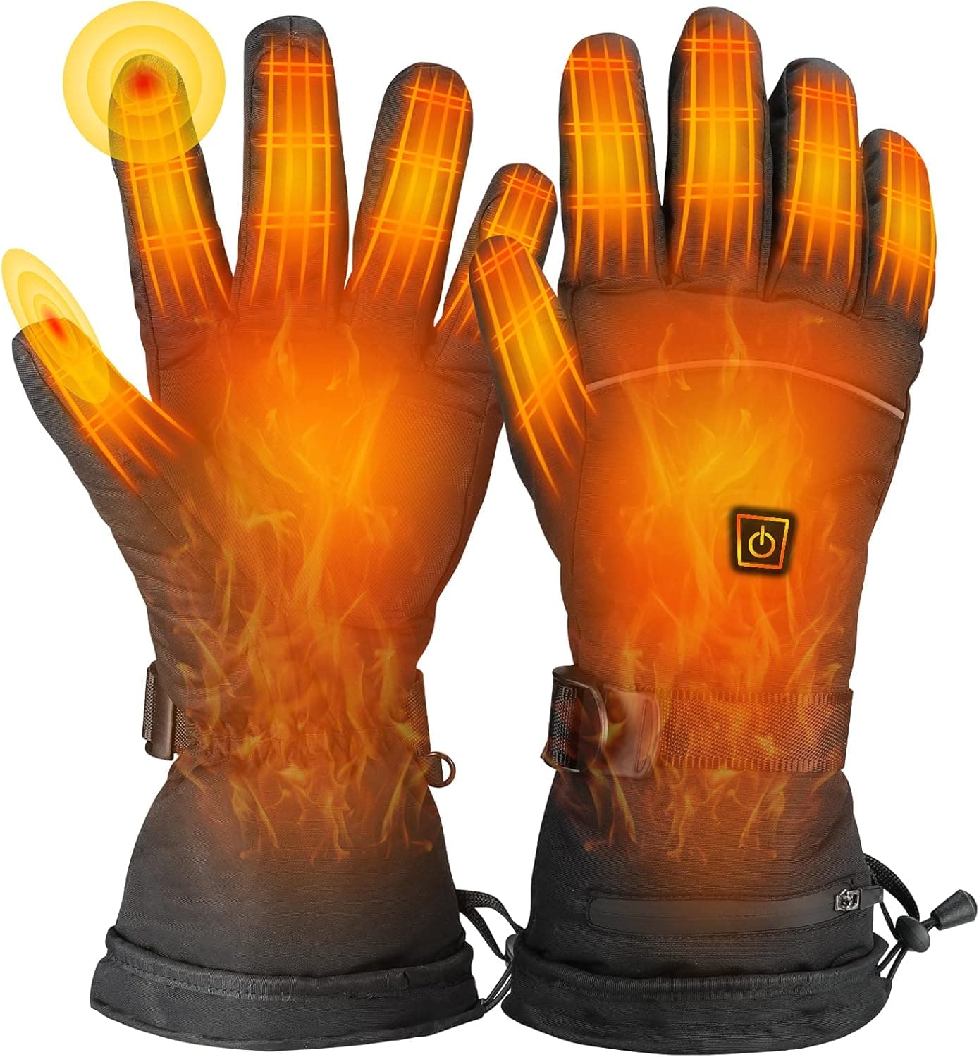 Heated Gloves Electric Battery-Operated Waterproof Winter Heating Camping Skiing Fishing Gloves Keep Warm
