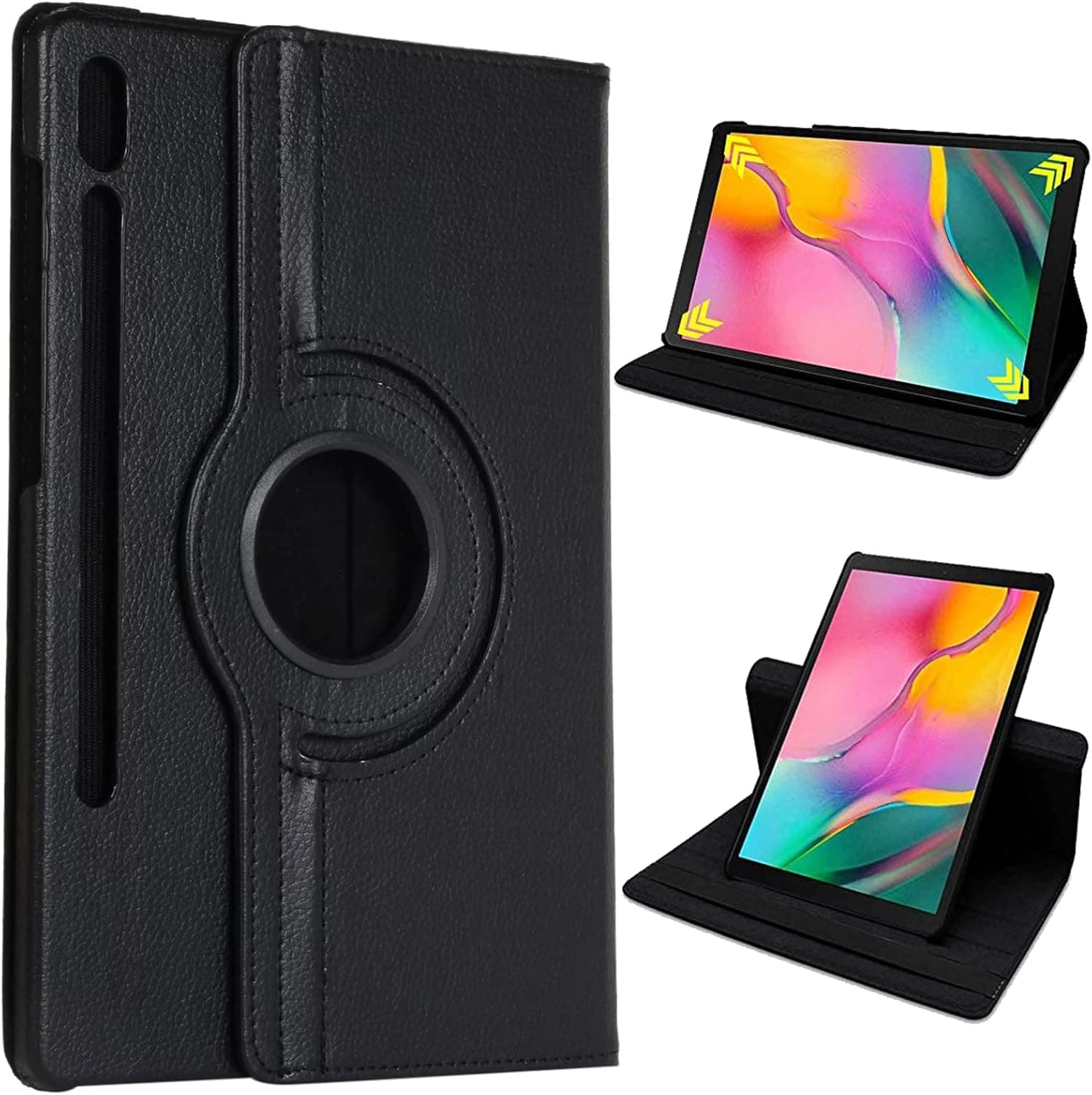 Galaxy Tab S8 11 inch Protective Cover, TWBOCV 2022 Model SM-X700/X706 360 Degrees Rotating Folio PU Leather Smart Cover Slim Protective Cover for Newest Samsung Galaxy Tab S8 (Black)
