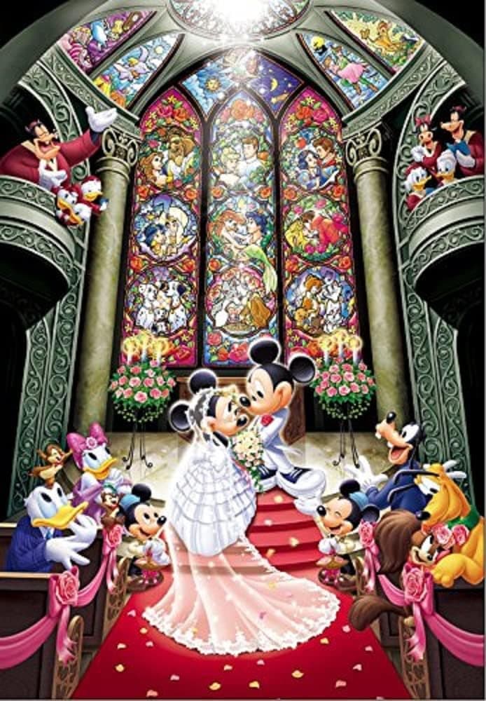 Tenyo Disney Fantasy Celebration Minnie & Mickey Wedding Jigsaw Puzzle (1000 Piece)