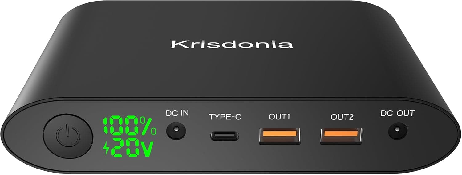 Krisdonia Portable Laptop Charger (TSA-Approved) 92.5Wh/25000mAh Travel Laptop Power Bank External Battery Pack for Laptop, Tablet, Smartphone and More Devices