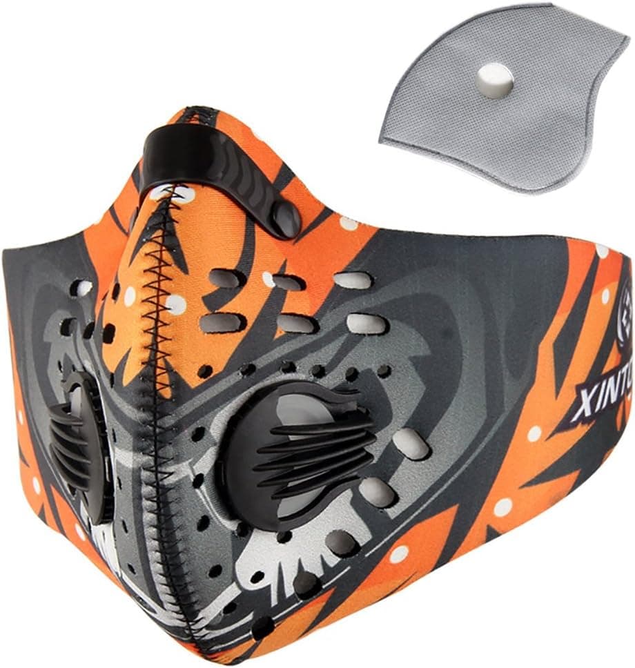 Pioneeryao Sport Dust Mask Cycling Running Outdoor Face Mask Starter Training Mask Dustproof Carbon Filtration Workout Running Motorcycle Cycling Mask