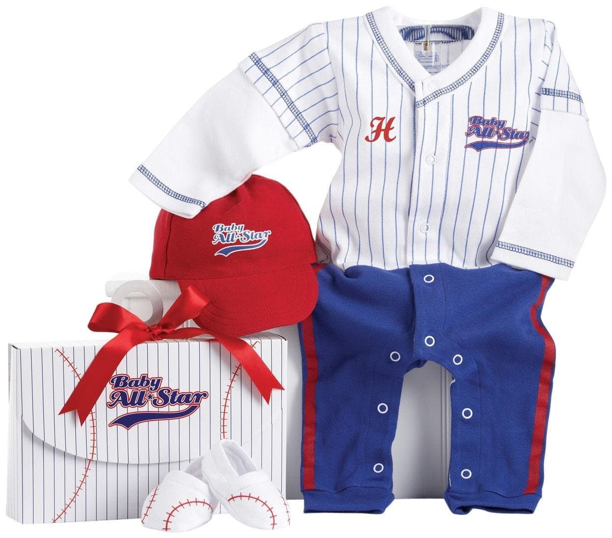 Baby Aspen Big Dreamzzz Baby Baseball Layette Set with Gift Box