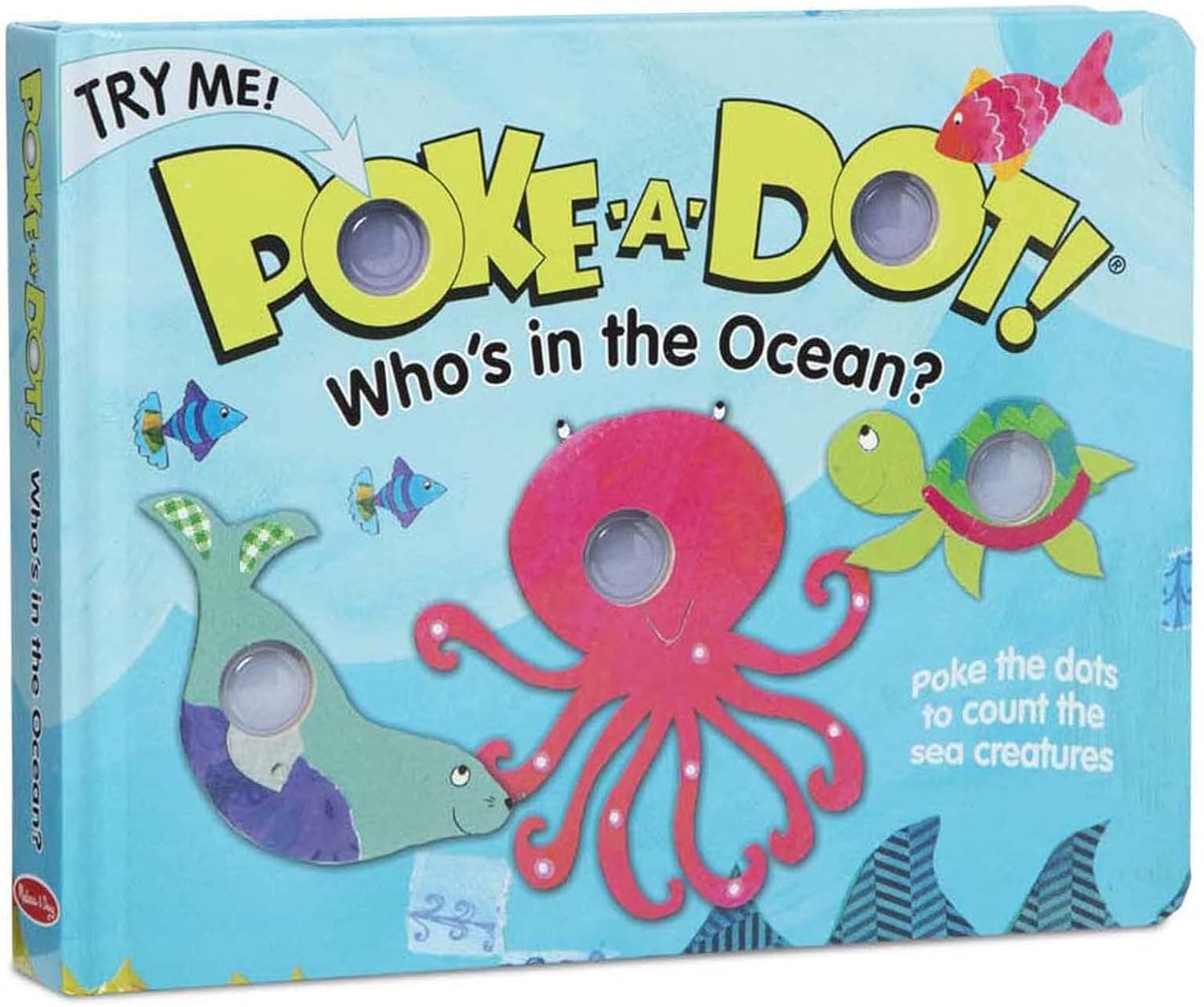 Melissa & Doug Children's Book - Poke-a-Dot: Who’s in the Ocean (Board Book with Buttons to Pop)