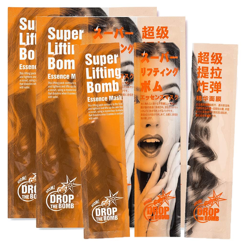 DROP THE BOMB Spider Super Lifting Bomb Essence Mask - Zombie Pack Peel off & Wash off Mask, Pore Tightening and Firming for Aging(3 Pack (9pcs))