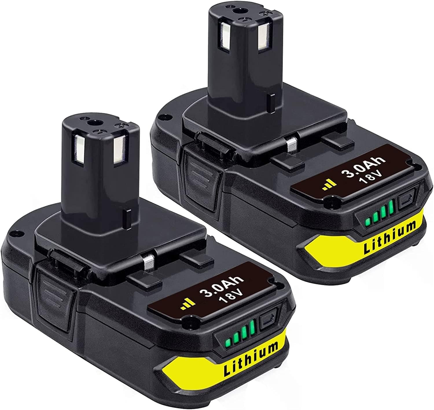 DTK 2Packs 4.0Ah Battery Replacement for Ryobi 18V ONE+ Battery P104 P105 P102 P103 P107 18V Lithium Battery