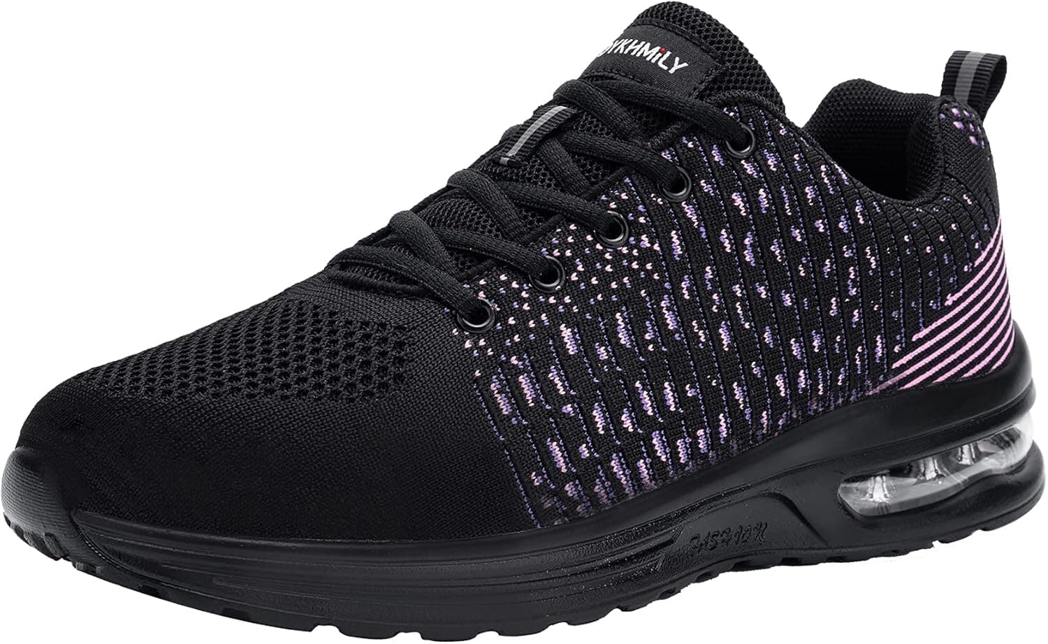 DYKHMILY DKMILYAIR Steel Toe Sneakers for Women Air Cushion Lightweight Safety Toe Tennis Shoes Breathable Slip Resistant Work Shoe Violet