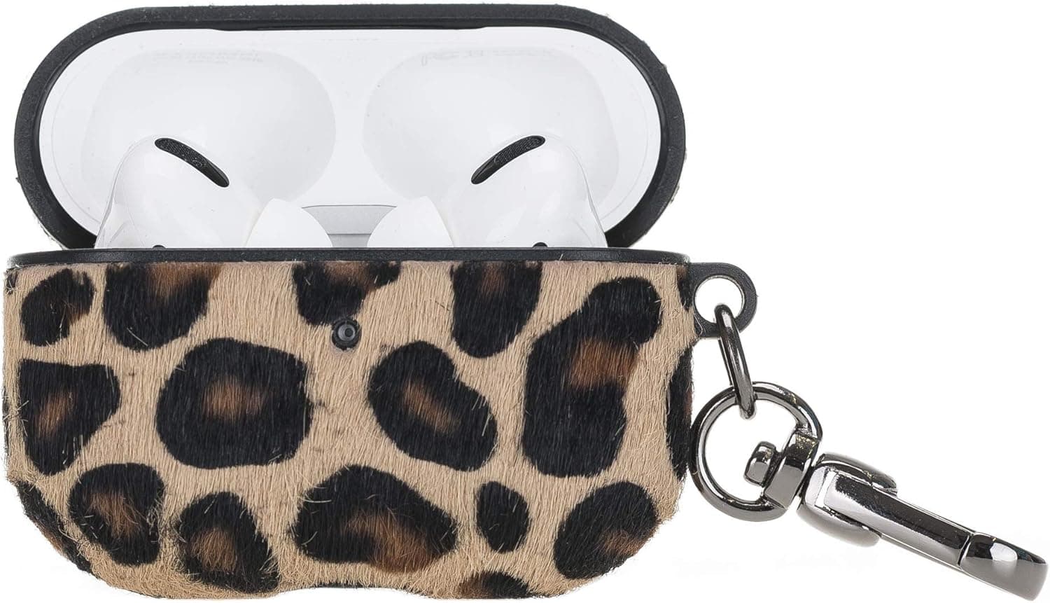 Nola Leather Cover Compatible wth Apple AirPods Pro Charging Case (Furry Leopard)