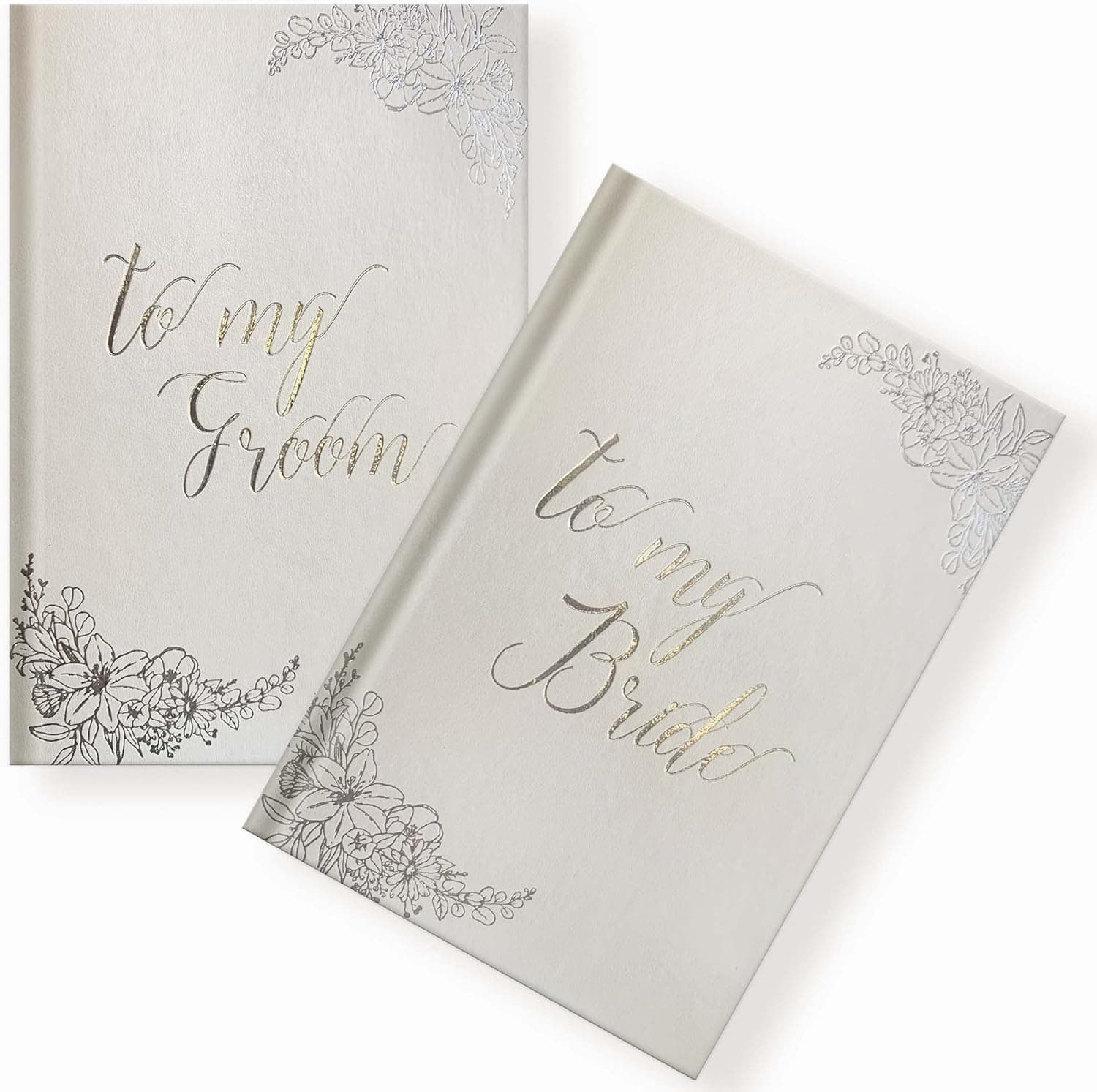 Vow Books with Champagne Gold Foil Stamping 28 Sewn Lined Pages No Staples| Vow Books for Wedding| Vow Books His and Hers| Wedding Vow Books | His and Her Vows Book| Vow Book | Vows Book his and hers