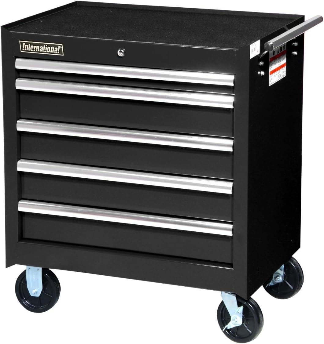 International Tool Boxes VRB-2705BK 5 Dr Value Series Cabinet - black Bottom Cabinet