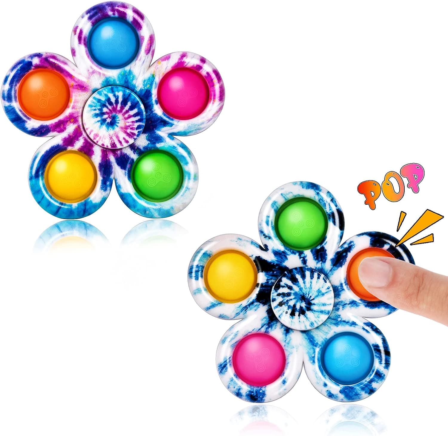 Tie Dye Pop Fidget Spinner Toy (Tie dye-2PACKS)