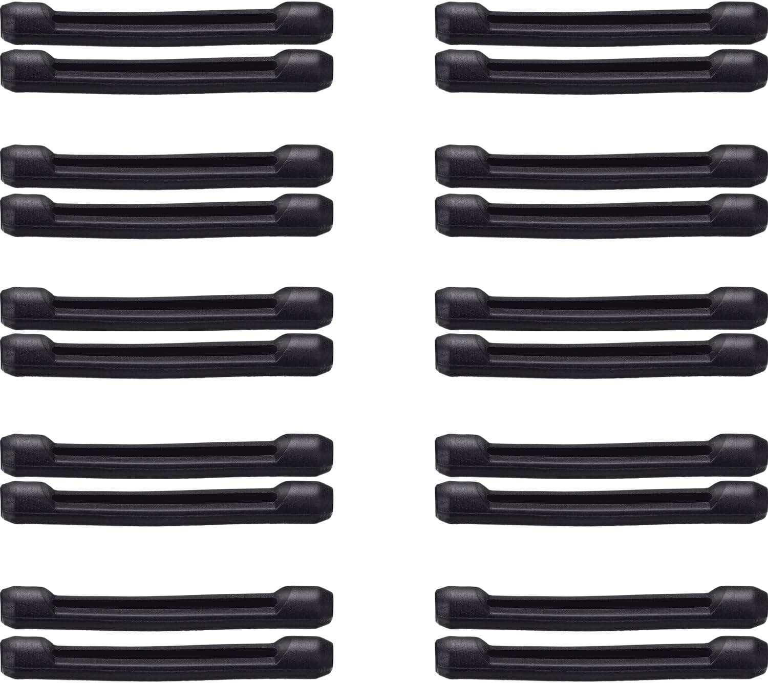 10 Pairs Soft Silicone Anti-slip Ear Pads Eyeglasses Temple Tips Sleeve Retainer (Black)