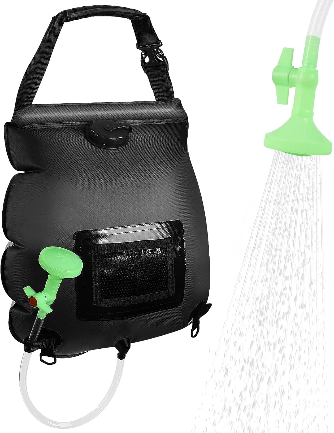 Portable Shower for Camping, Solar Shower Bag Heating Camping Shower Bag 20L Sun Shower with Hot Water Removable Hose & Switchable Shower Head Outdoor Shower Bag Camping Traveling Hiking Clearance
